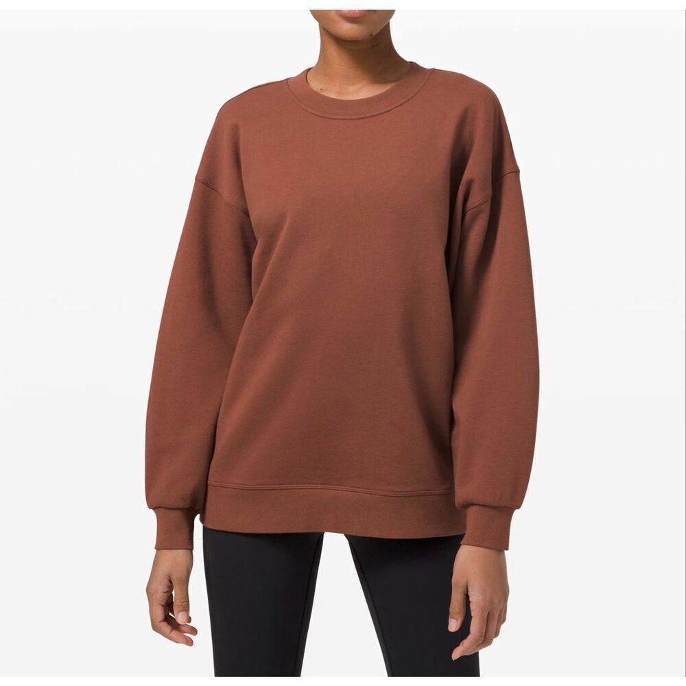 Lululemon Perfectly Oversized Crewneck Pullover size 4 6 Brown